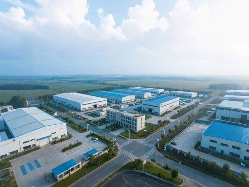 Aerial view of the factory area